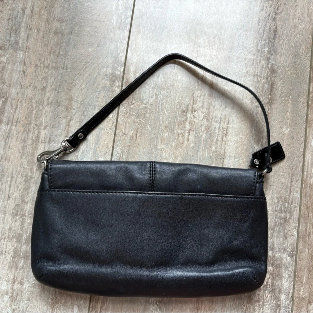 Coach Black Leather Babybag - Picture 2 of 6
